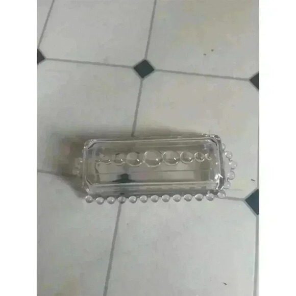 Imperial Other - Vintage Imperial Candlewick Clear Glass Butter Dish with Lid Mid-Century 1960s